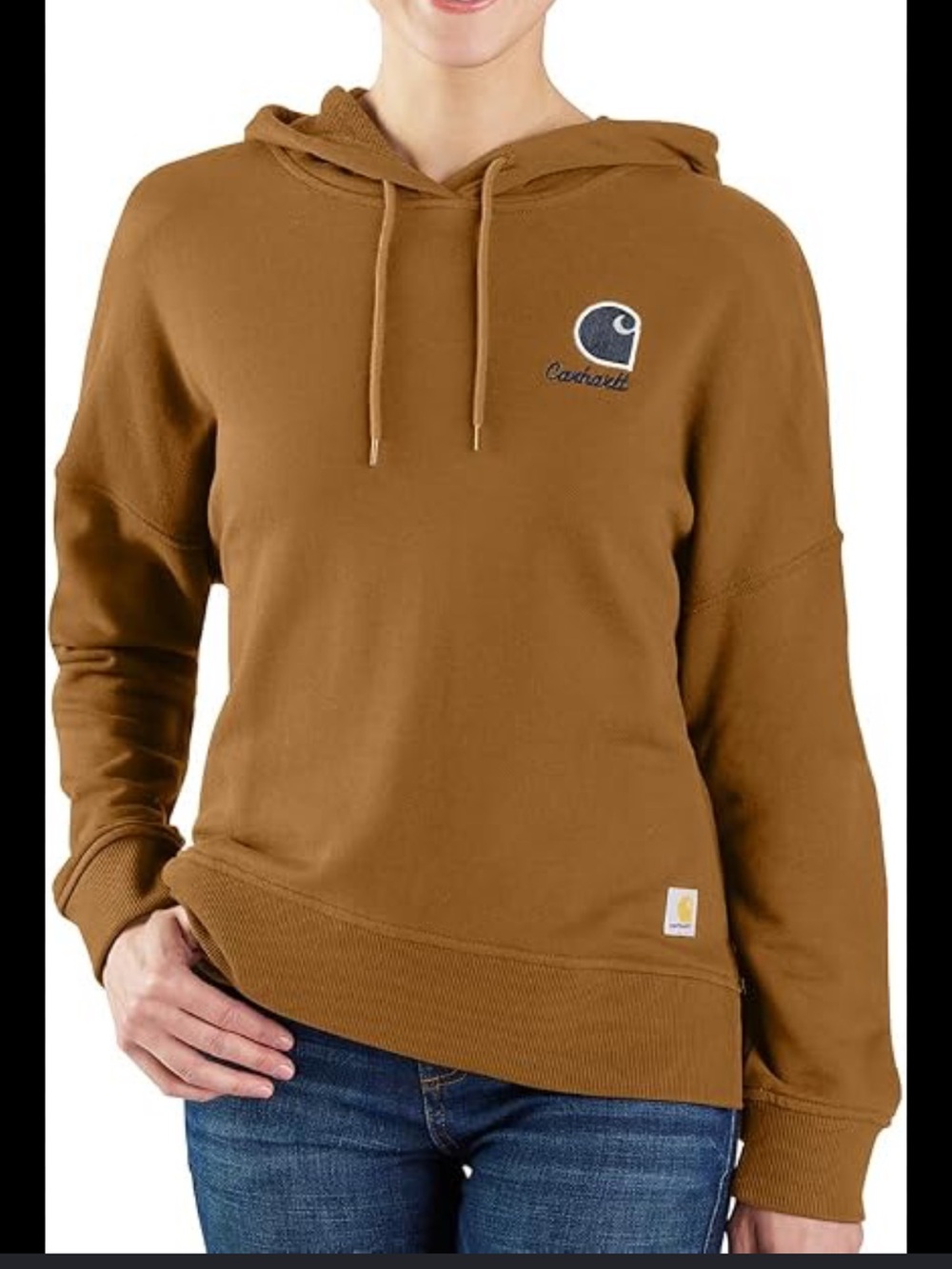 Carhartt Women's Hooded Pullover in Carhartt Brown